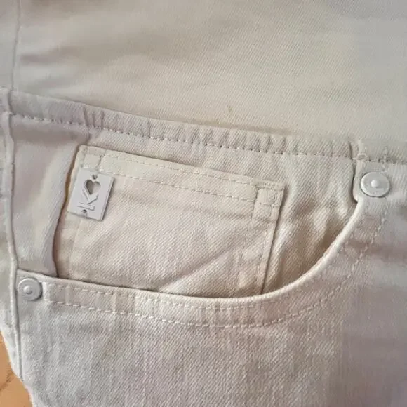 Kim Gravel Cream Straight Leg Pull On Stretch Pants 18 New - Picture 6 of 9